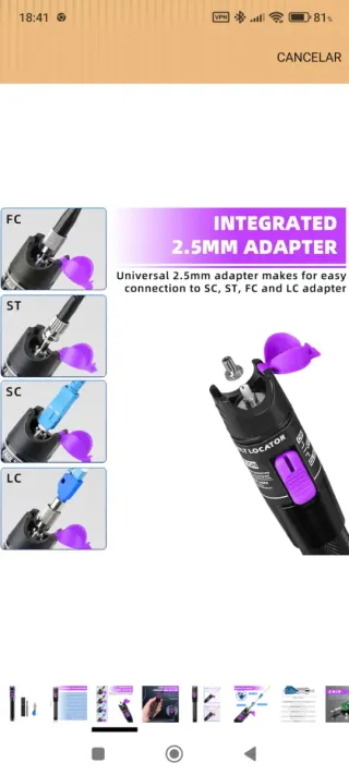 Comprobador Fibra Óptica Nuevo