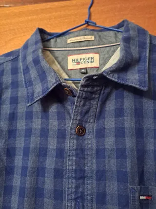 Camisa Tommy Hilfiger cuadros azul Talla XL