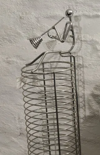 Porta CD Trombettista in metallo cromato