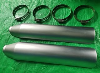 Protectores de escape satinados Harley Davidson