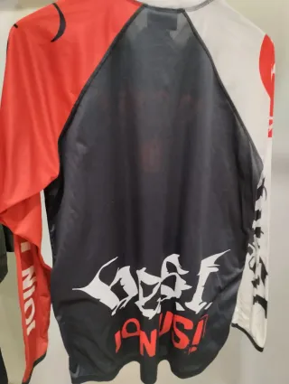 Camiseta DH/Enduro BEST Negra Roja Blanca