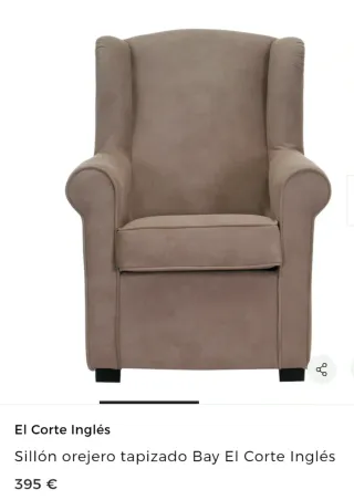Sillón orejero tapizado Bay