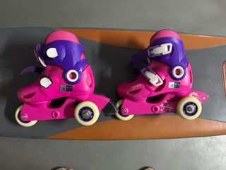 Patines Oxelo niña Talla 26-28 Rosa/Morado