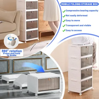 Cajonera Plegable Almacenamiento Plástico