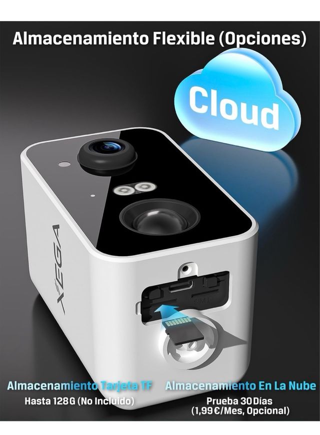 Cámara Vigilancia Xega 4G LTE Portátil