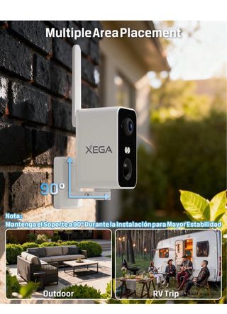 Cámara Vigilancia Xega 4G LTE Portátil