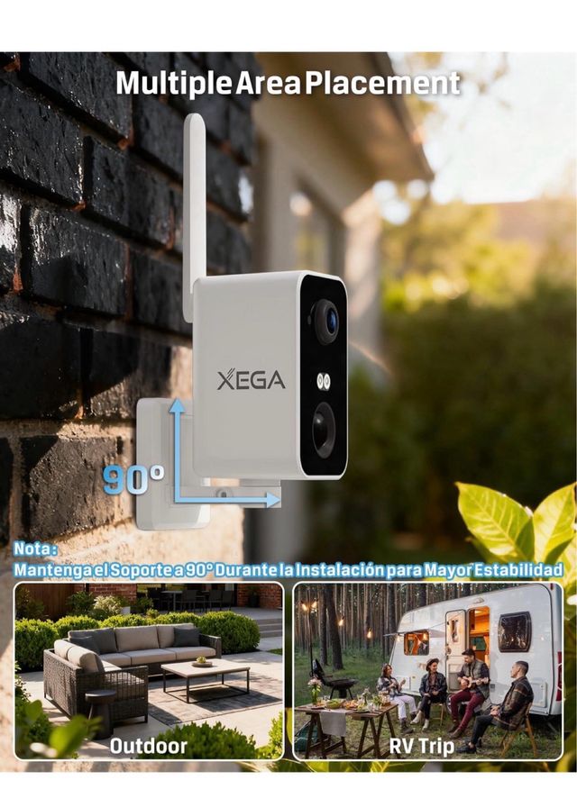 Cámara Vigilancia Xega 4G LTE Portátil