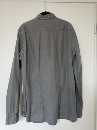 Camicia Mango Uomo Taglia S Slim Fit Grigio