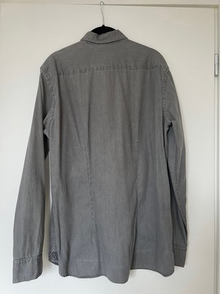 Camicia Mango Uomo Taglia S Slim Fit Grigio