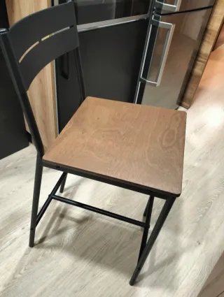 2 Taburetes Ikea Negro/Gris