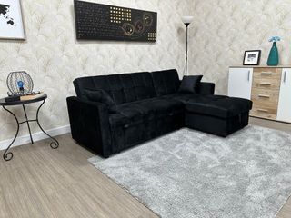 Sofá Chaise Longue Cama Gris Tela