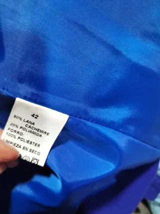 Chaqueta de paño CLOCHE azul añil señora