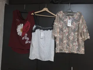 Confezione di 3 camicie donna Desigual, Zara, Viola L