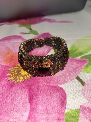Bracciale rigido vintage con pietre