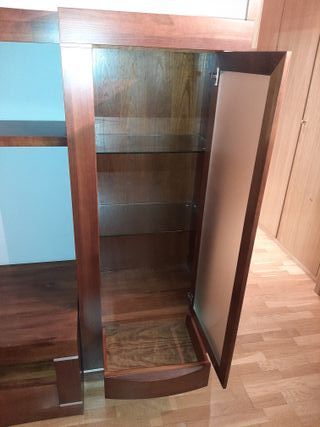 Mueble de salón modular madera maciza.