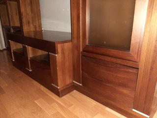 Mueble de salón modular madera maciza.