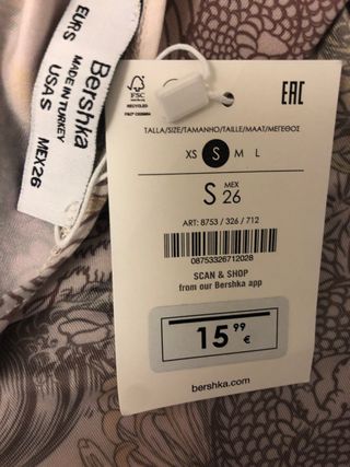 Body Bershka estampado oriental T.S