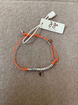 Bracciale J-jo cordino arancio con stella argento