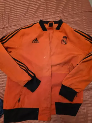 Chaqueta Real Madrid Adidas Naranja y Negra