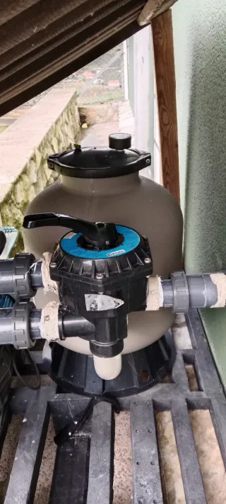 Piscina desmontable con filtro