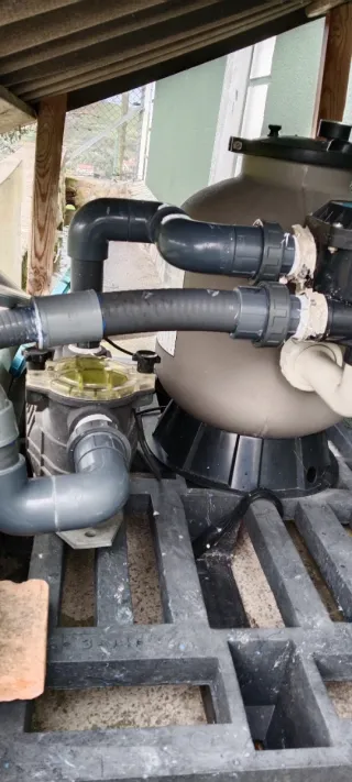 Piscina desmontable con filtro