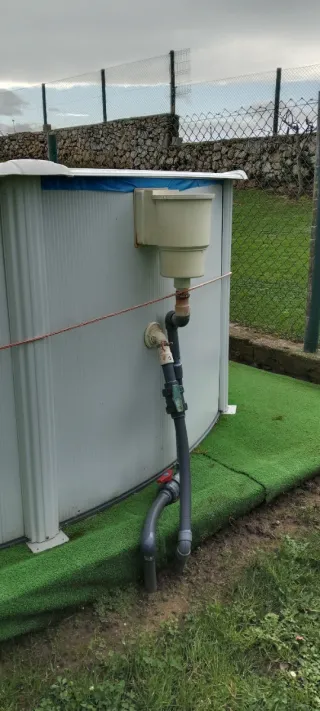 Piscina desmontable con filtro