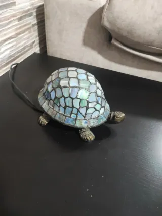 Lampada Tiffany Tartaruga in Cristallo e Metallo