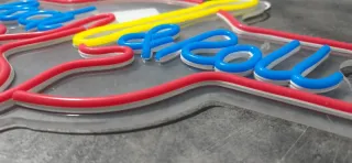 Lampada Neon LED "Rock & Roll" Chitarra