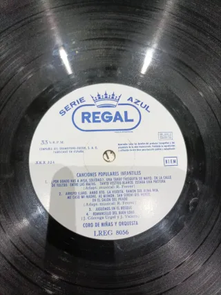 Vinilo Canciones Infantiles EMI Regal