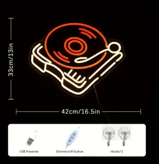 Lampada Neon LED "GIRADISCHI"