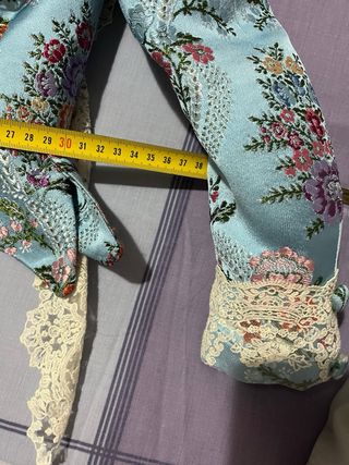 Traje Fallera Niña 7-9 años manteleta delantal laz