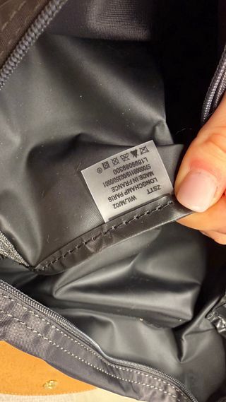 Mochila Longchamp Le Pliage Gris Oscuro y Marrón