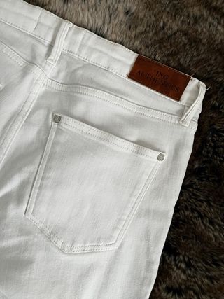 Jeans Blancos Mango Authentics Cremallera T38