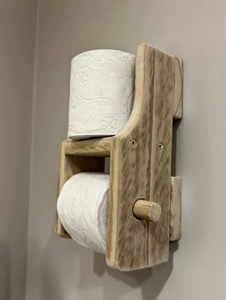 Portarrollos de madera para papel higiénico