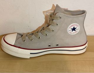 Converse Beige/Rojo Zapatillas Altas son de piel