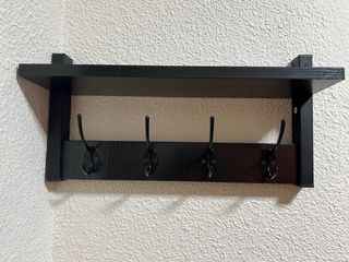 Pack 2 Percheros- estantes Madera Negros