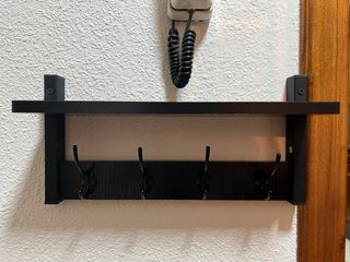 Pack 2 Percheros- estantes Madera Negros