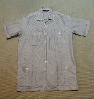 Camisa Mirto Vintage Azul y Blanco