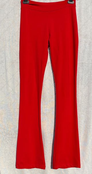 Pantalón leggings rojo acampanado S-M