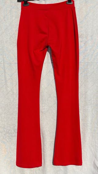 Pantalón leggings rojo acampanado S-M