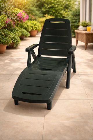 Amaca/sdraio da giardino in plastica verde