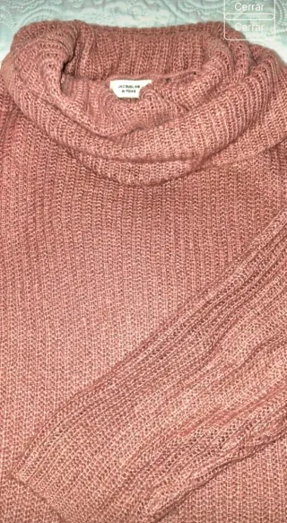 Jersey cuello vuelto rosa