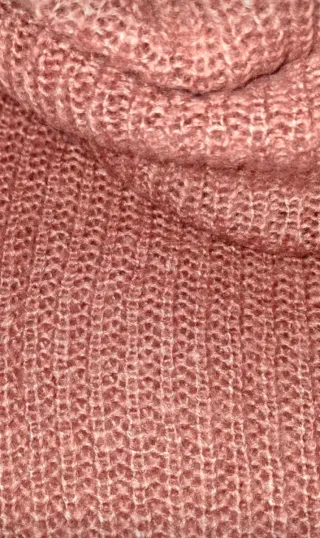 Jersey cuello vuelto rosa