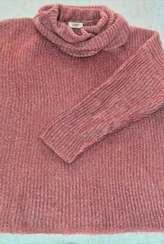 Jersey cuello vuelto rosa