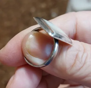 Anillo de plata con piedra lunar