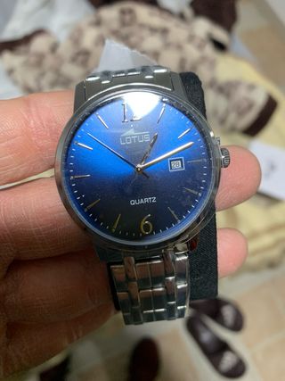 Reloj Lotus Plateado Azul