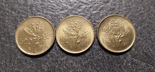 Vassoio Vintage 80 e 54 monete paesi vari