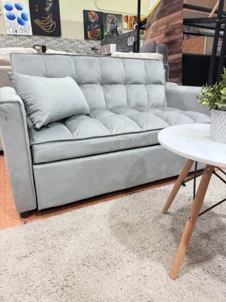 Sofá Cama Fuji Moderno Gris/Beige
