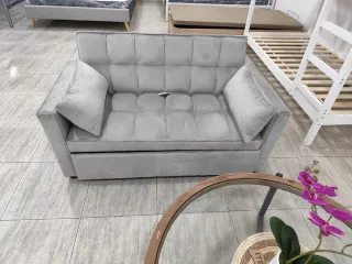 Sofá Cama Fuji Moderno Gris/Beige