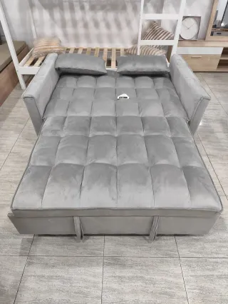 Sofá Cama Fuji Moderno Gris/Beige